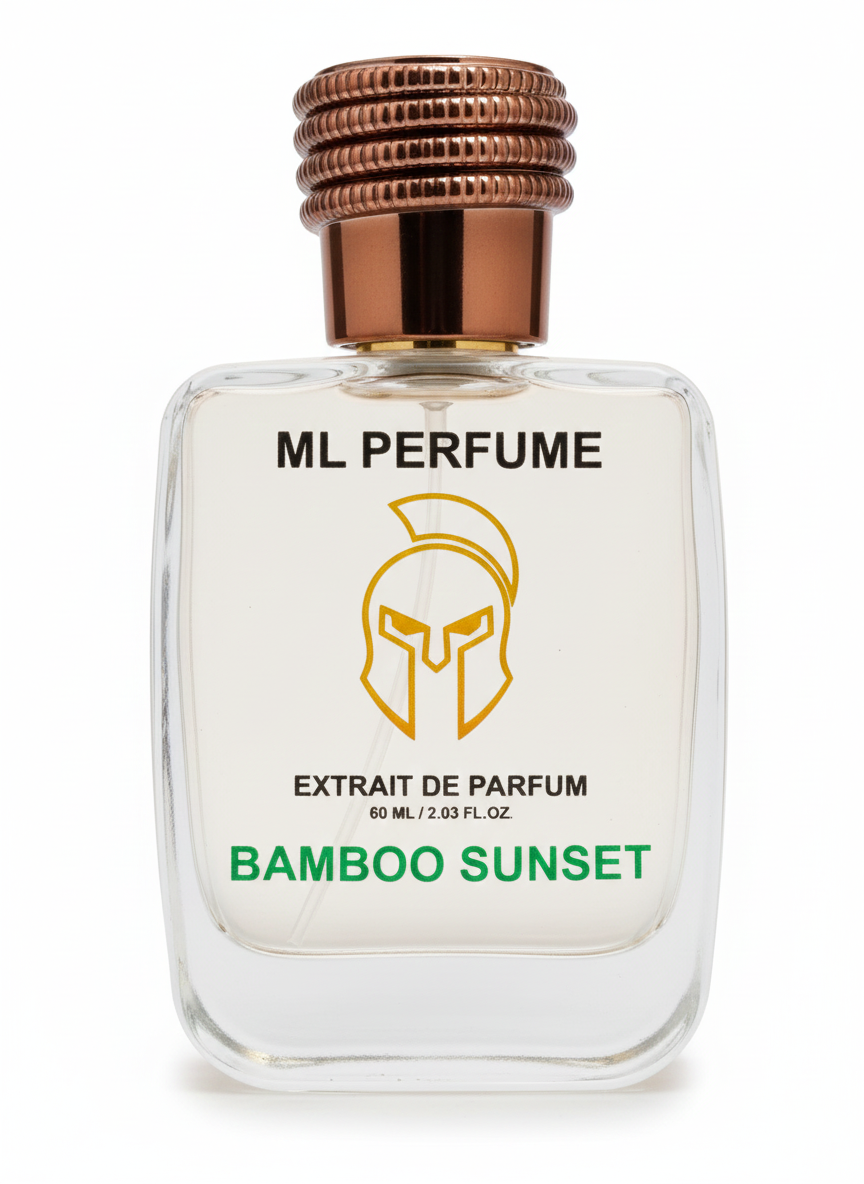 ML PERFUME Bamboo Sunset Extrait De Parfum | Fresh Green Bamboo & Soft Woody Fragrance | Long-Lasting Perfume (60ml)