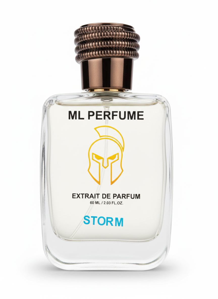 ML PERFUME Storm Extrait De Parfum | Fresh Spicy Woody Fragrance | Long-Lasting Men’s Perfume (60ml)