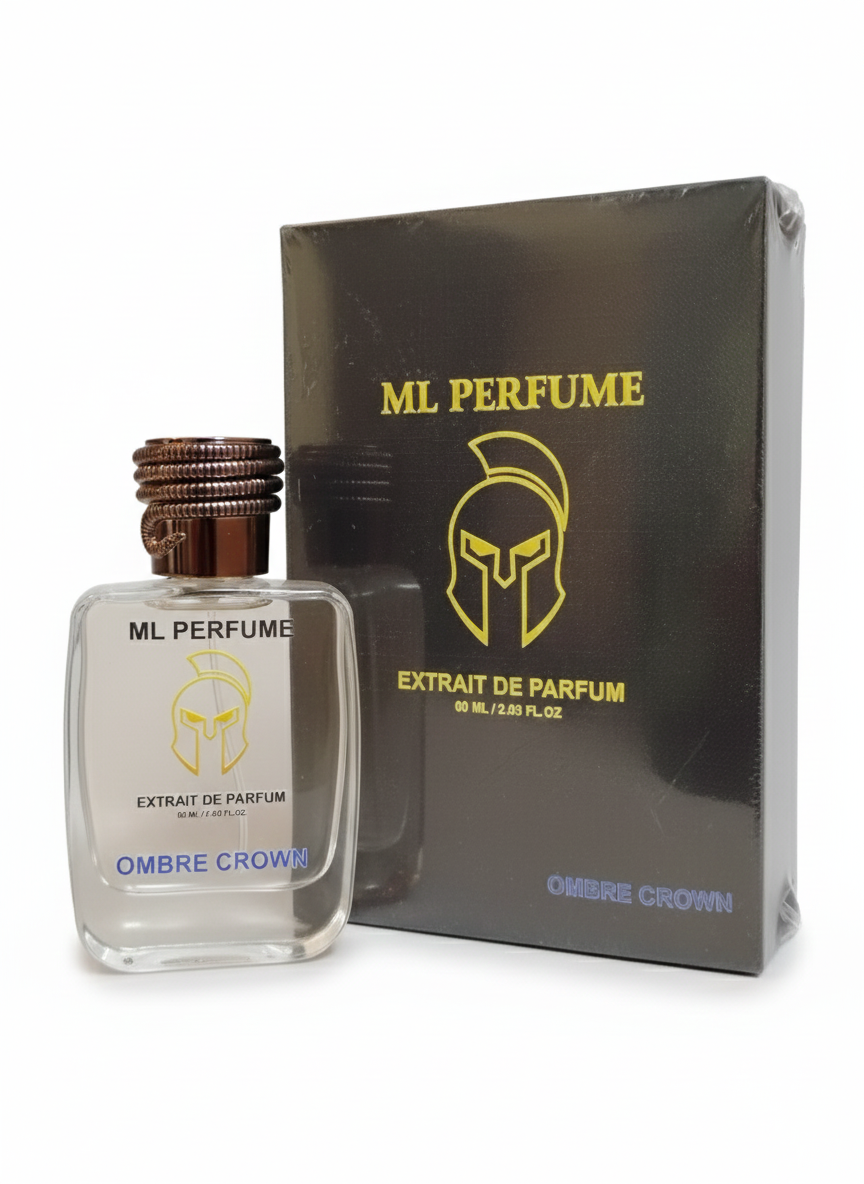 ML PERFUME Ombre Crown Extrait De Parfum | Dark Woody Amber & Smoky Fragrance | Long-Lasting Luxury Perfume (60ml)