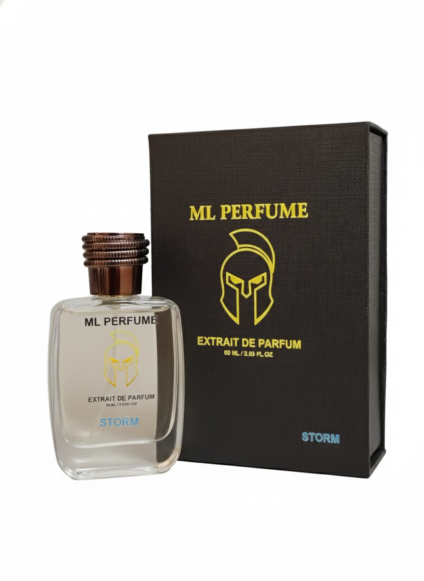 ML PERFUME Storm Extrait De Parfum | Fresh Spicy Woody Fragrance | Long-Lasting Men’s Perfume (60ml)