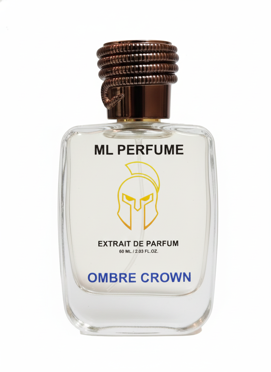ML PERFUME Ombre Crown Extrait De Parfum | Dark Woody Amber & Smoky Fragrance | Long-Lasting Luxury Perfume (60ml)