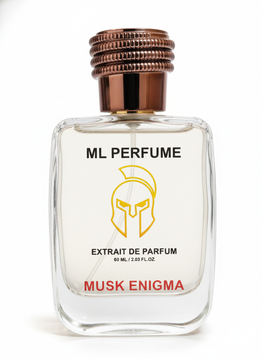 ML PERFUME Musk Enigma Extrait De Parfum | Deep Musky Amber Woody Fragrance | Long-Lasting Men’s Perfume (60ml)