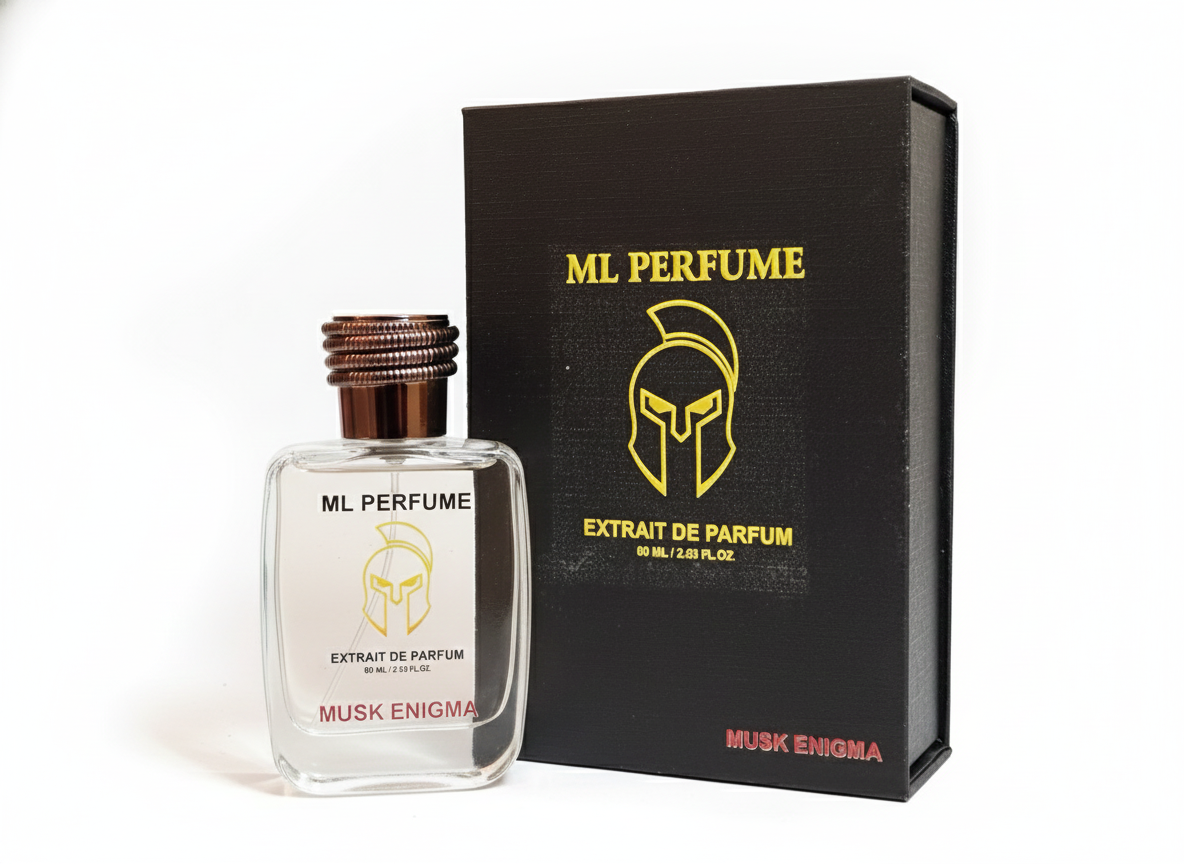 ML PERFUME Musk Enigma Extrait De Parfum | Deep Musky Amber Woody Fragrance | Long-Lasting Men’s Perfume (60ml)