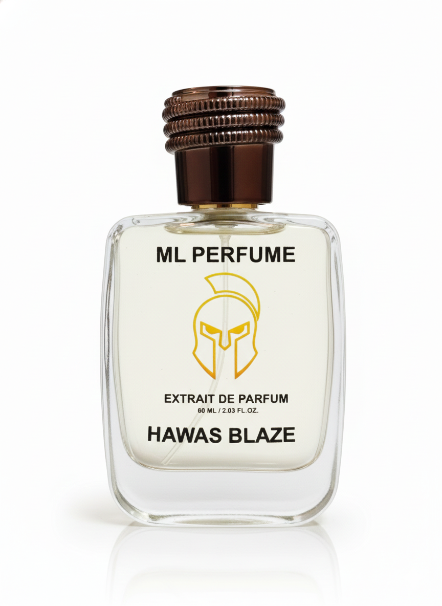 ML PERFUME Hawas Blaze Extrait De Parfum | Fresh Aquatic Sweet & Amber Fragrance | Long-Lasting Men’s Perfume (60ml)