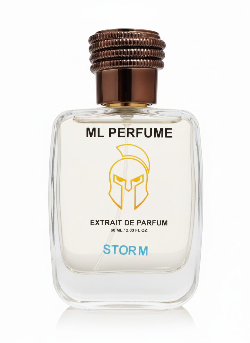 ML PERFUME Storm Extrait De Parfum | Fresh Spicy Woody Fragrance | Long-Lasting Men’s Perfume (60ml)