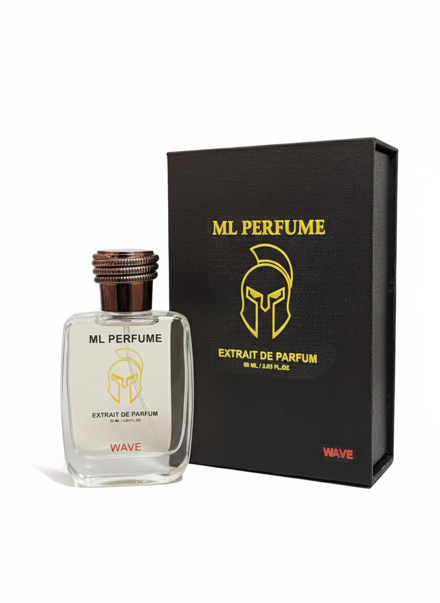 ML PERFUME Wave Extrait De Parfum | Fresh Marine & Aquatic Citrus Fragrance | Long-Lasting Men’s Perfume (60ml)